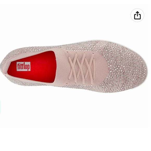 Fitflop Shoes - FitFlop F-Sporty Uberknit Crystal Sneakers Jewel Metallic Weave Knit Shoe Sandal